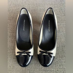 Navy blue and white heals!